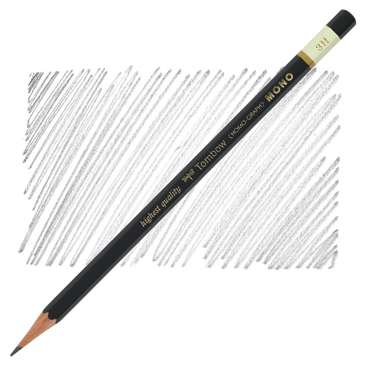 Tombow Mono Professional Drawing Pencil - 3H pencil and swatch