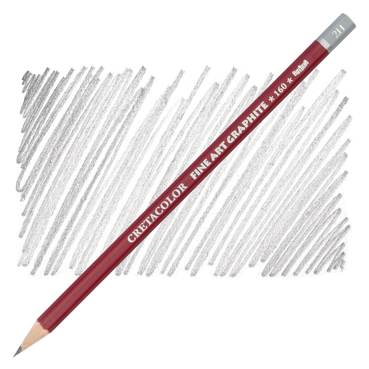 Cretacolor Fine Art Graphite Pencil - 2H (hardest) pencil and swatch