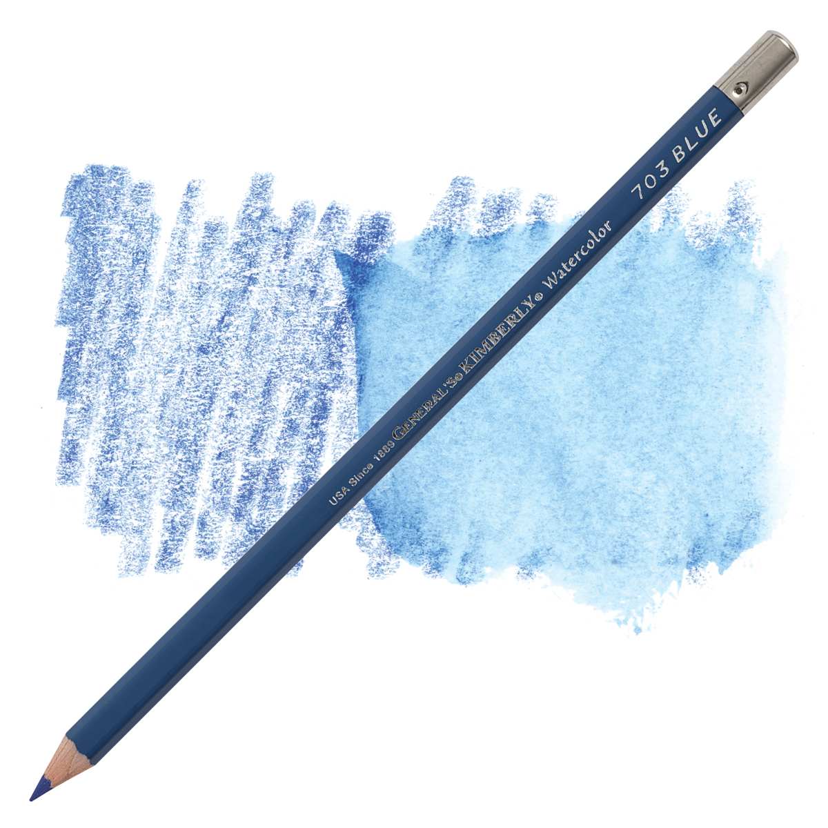 General's Kimberly Watercolor Pencil - Blue pencil and swatch