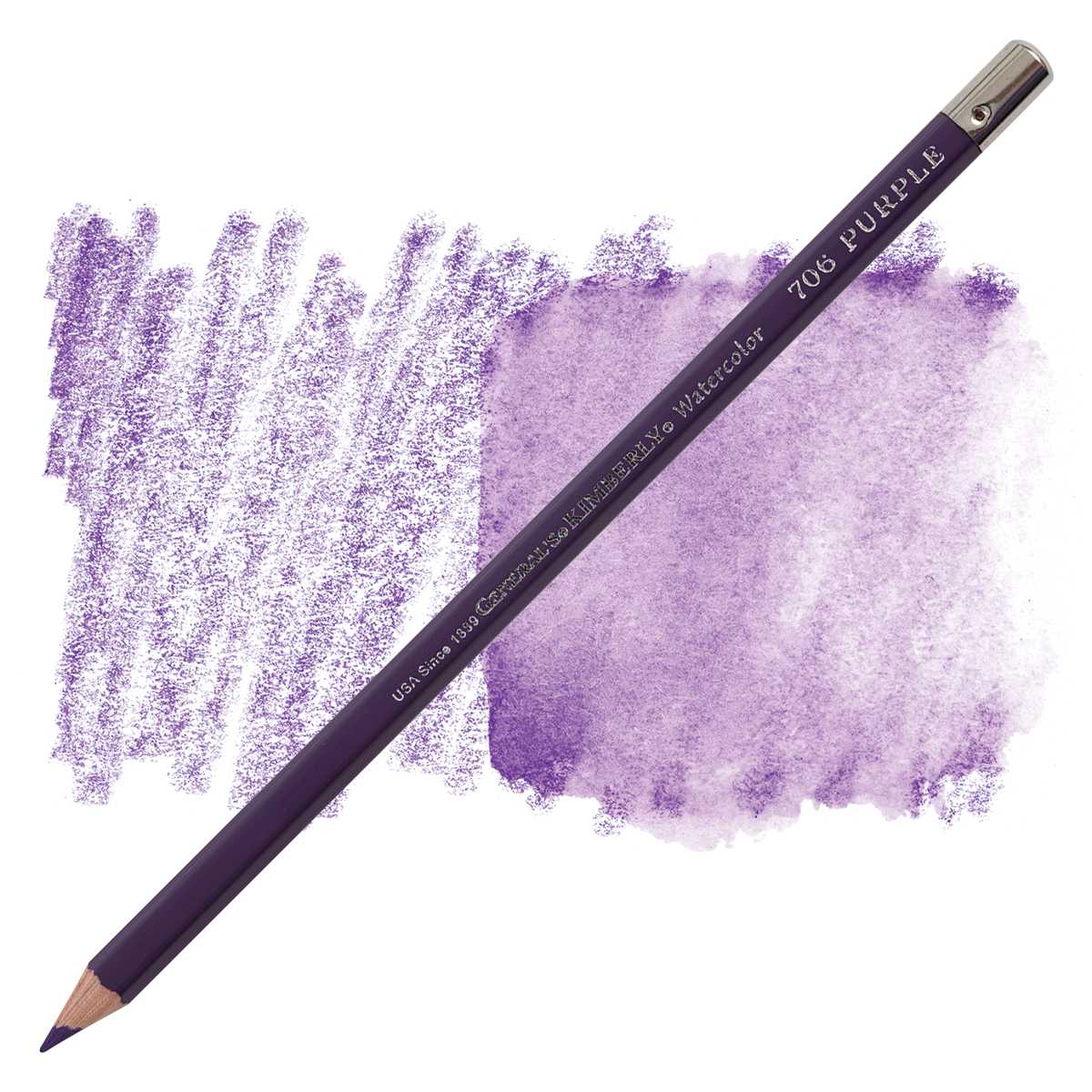 General's Kimberly Watercolor Pencil - Purple pencil and swatch
