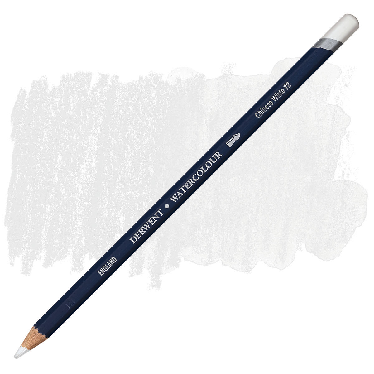 Derwent Watercolor Pencil - Chinese White pencil and swatch
