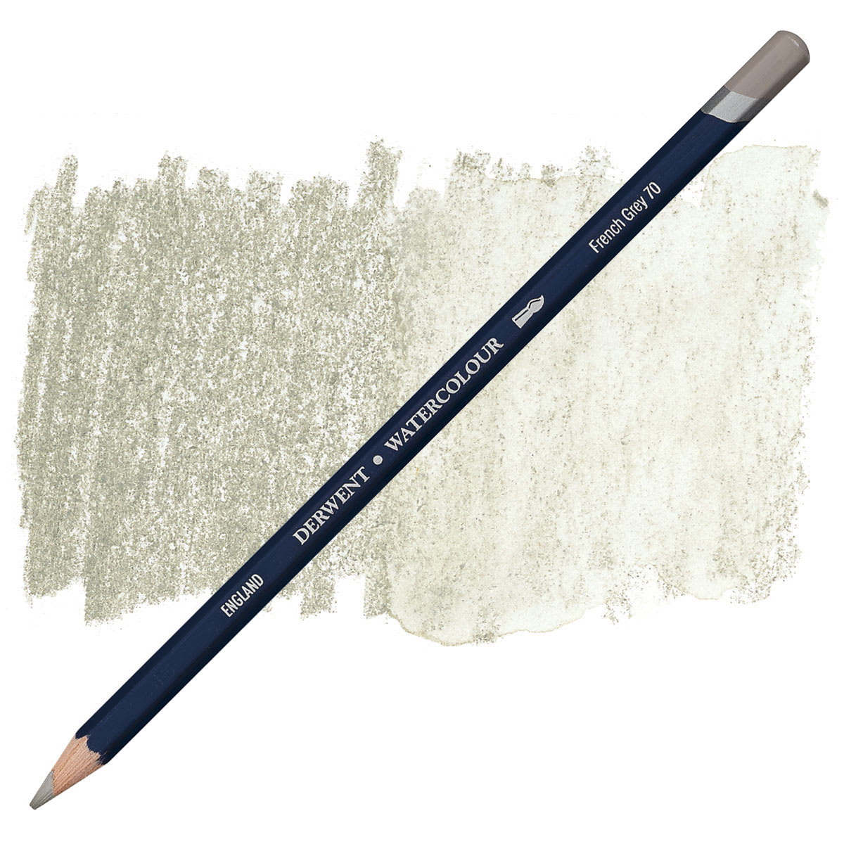 Derwent Watercolor Pencil - French Grey pencil and swatch Derwent Watercolor Pencil - French Grey pencil and swatch