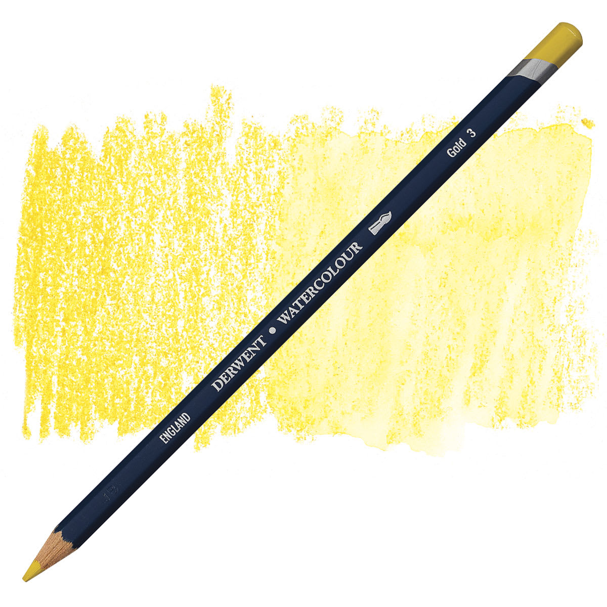 Derwent Watercolor Pencil - Gold pencil and swatch Derwent Watercolor Pencil - Gold pencil and swatch