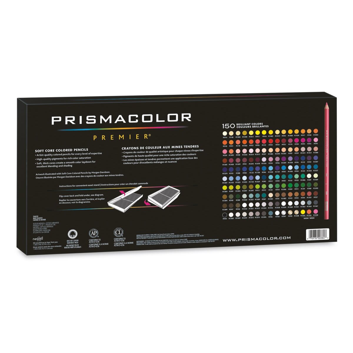 Prismacolor Premier Colored Pencils - Set of 150, Complete Set - color chart Prismacolor Premier Colored Pencils - Set of 150, Complete Set - color chart