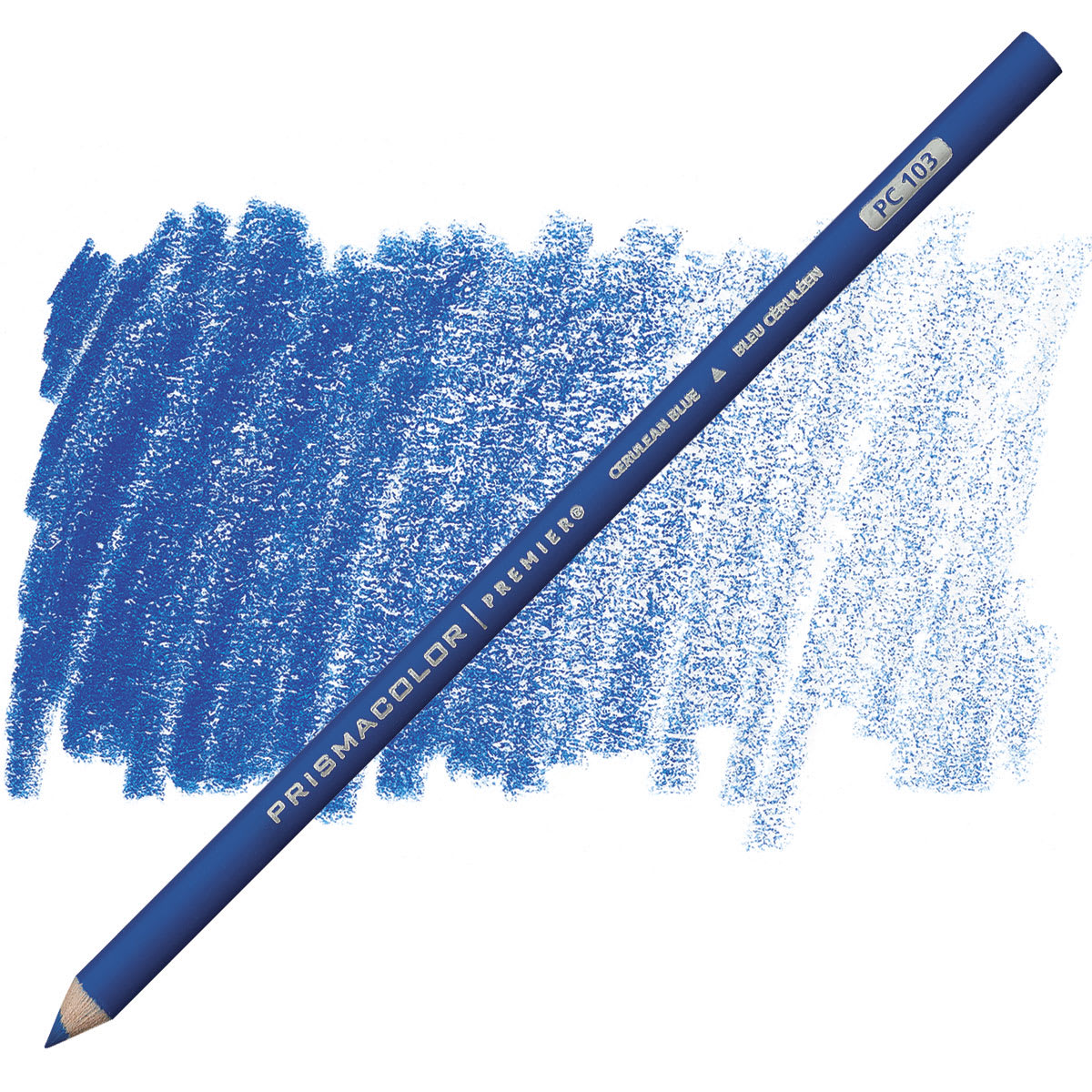 Prismacolor Premier Colored Pencil - Cerulean Blue pencil and swatch