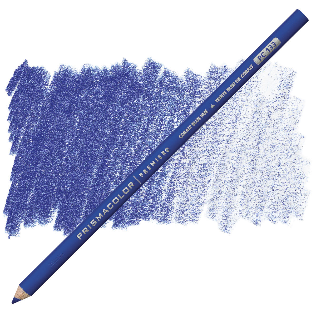 Prismacolor Premier Colored Pencil - Cobalt Blue Hue pencil and swatch Prismacolor Premier Colored Pencil - Cobalt Blue Hue pencil and swatch