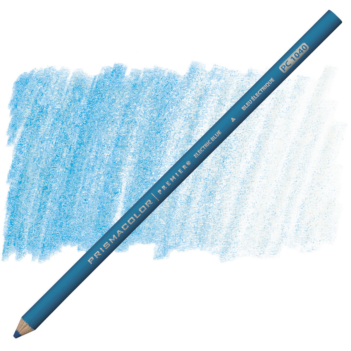 Prismacolor Premier Colored Pencil - Electric Blue pencil and swatch