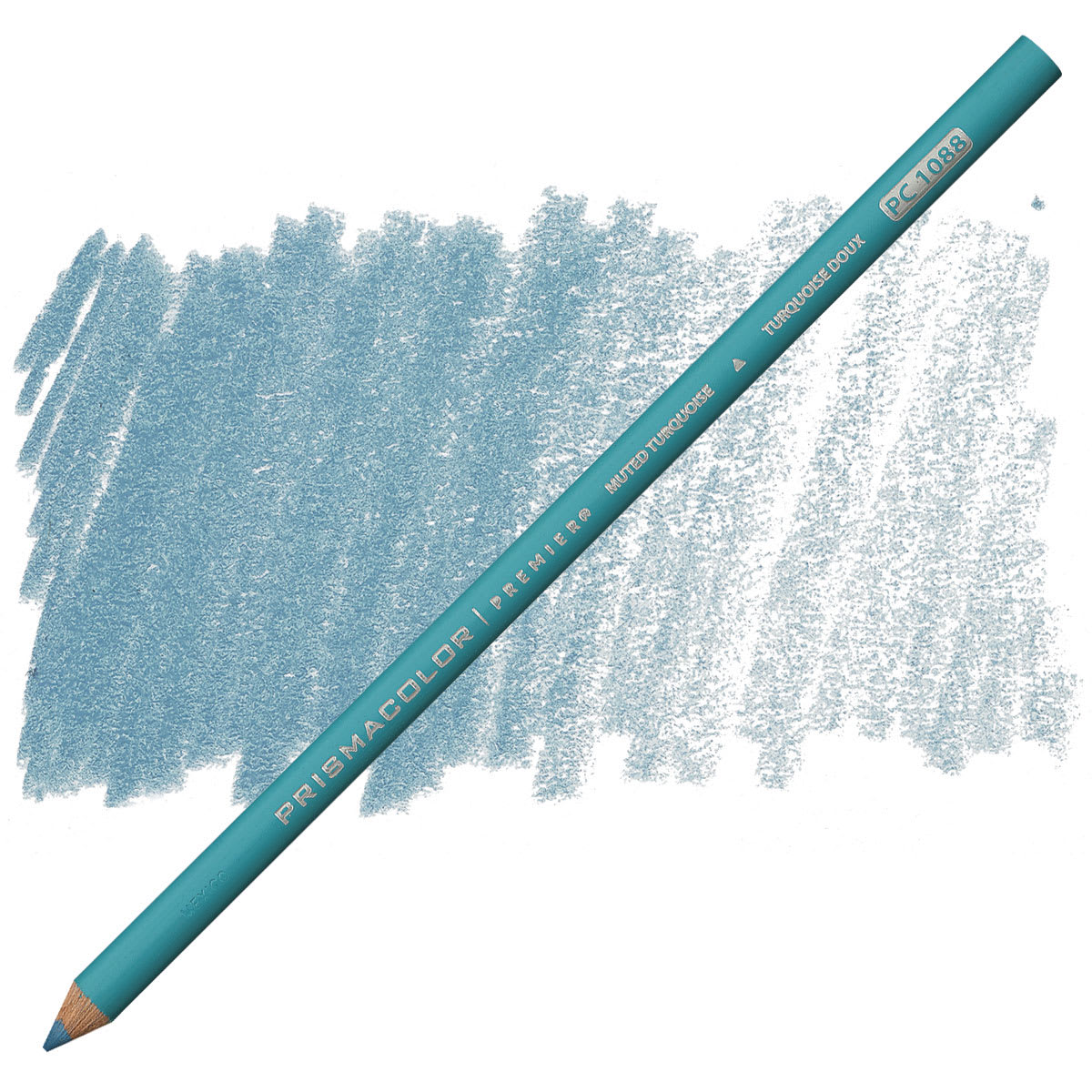 Prismacolor Premier Colored Pencil - Muted Turquoise pencil and swatch