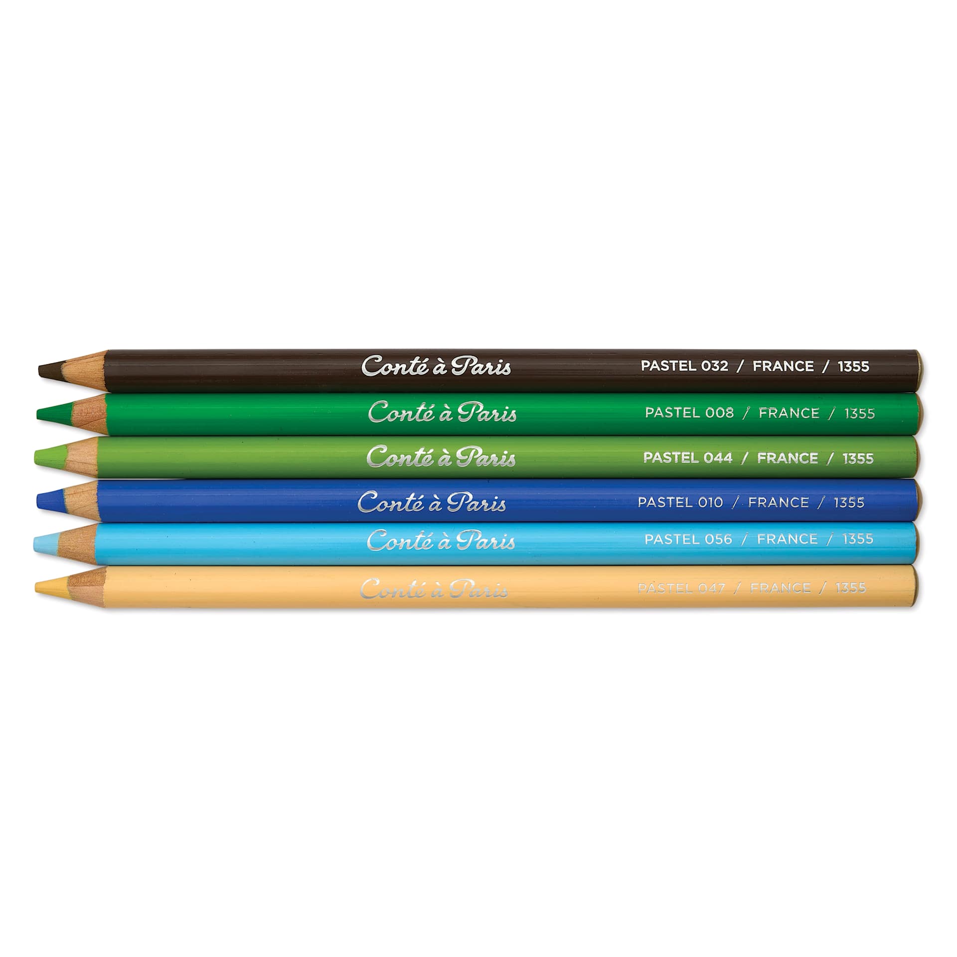Conté à Paris Pastel Pencils - Set of 6, Landscape Colors, set contents