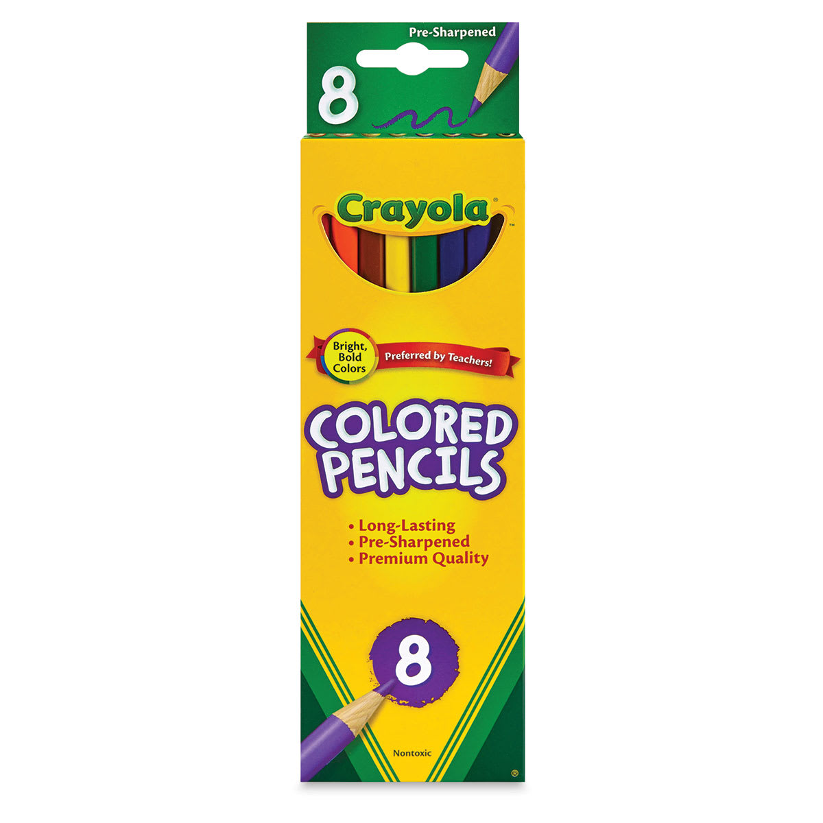 Crayola Colored Pencils - Assorted Colors, Set of 8 (front of package)