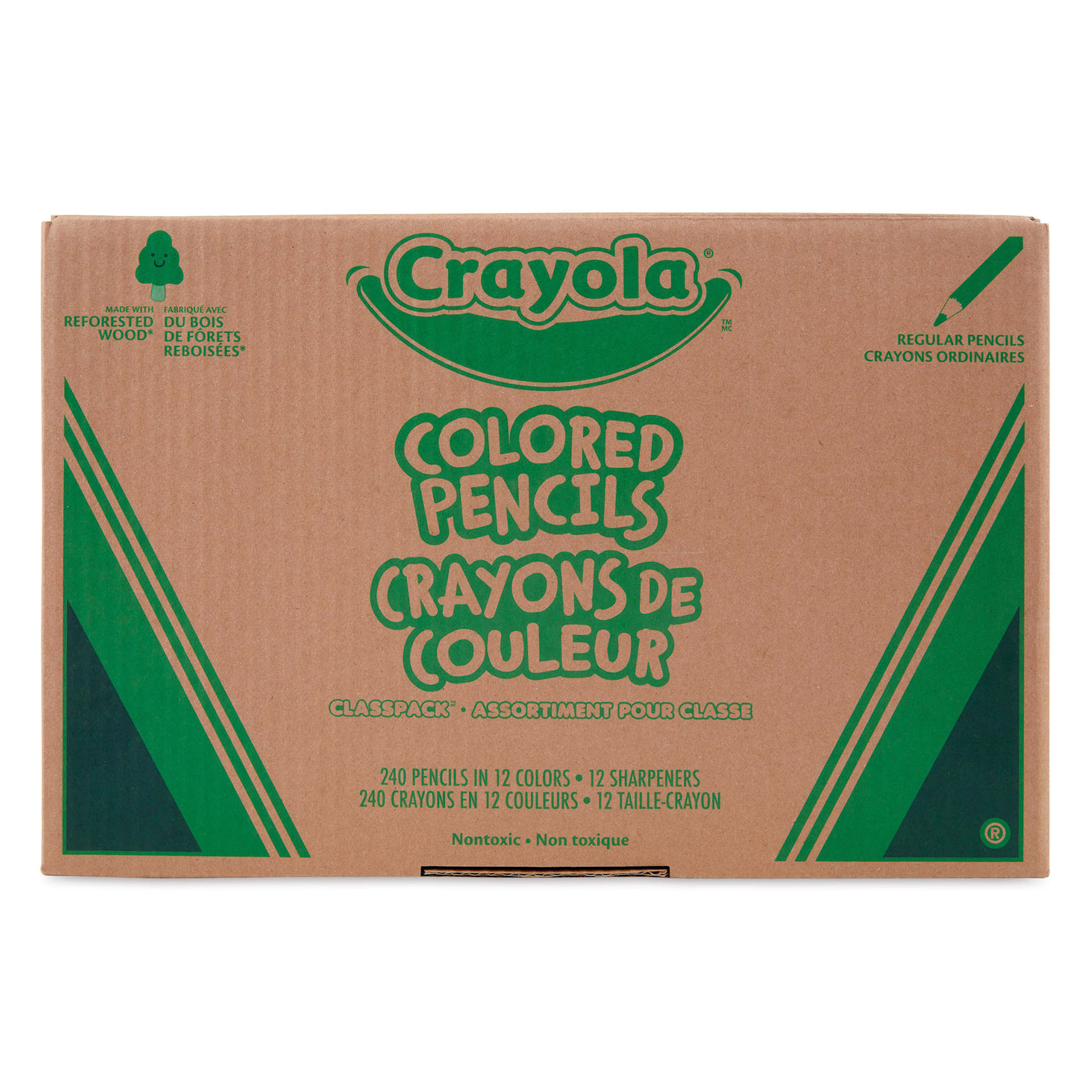 Crayola Colored Pencils - Assorted Colors, Classpack of 240, front of the packaging