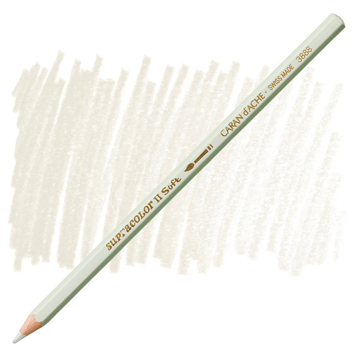 Caran d'Ache Supracolor Soft Aquarelle Pencil - Ash Gray pencil and swatch