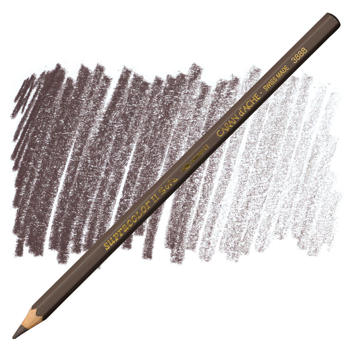 Caran d'Ache Supracolor Soft Aquarelle Pencil - Bistre pencil and swatch