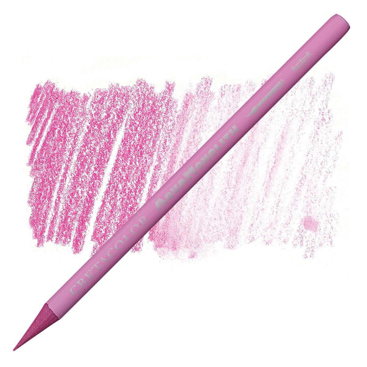 Cretacolor Aqua Monolith Woodless Watercolor Pencil - Cyclamen pencil and swatch