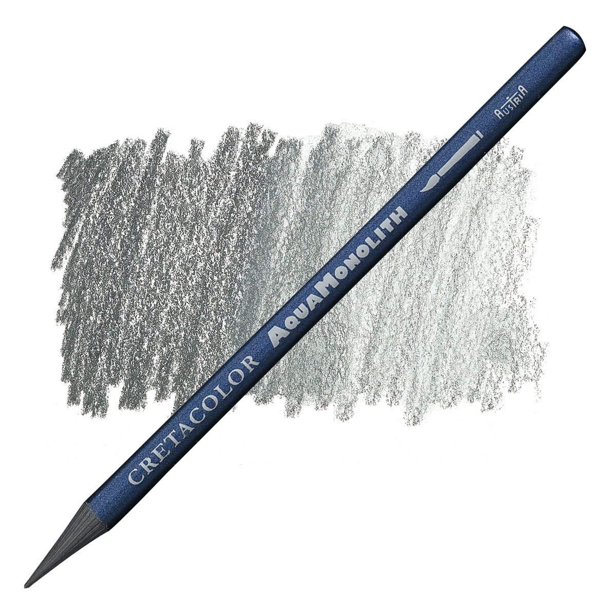Cretacolor Aqua Monolith Woodless Watercolor Pencil - Graphite Aquarell pencil and swatch