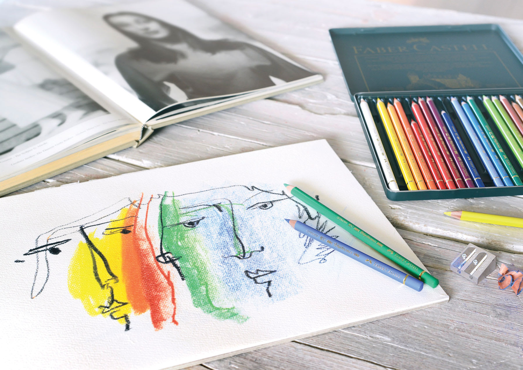 Faber-Castell Polychromos Pencils, drawing made with colored pencils Faber-Castell Polychromos Pencils, drawing made with colored pencils
