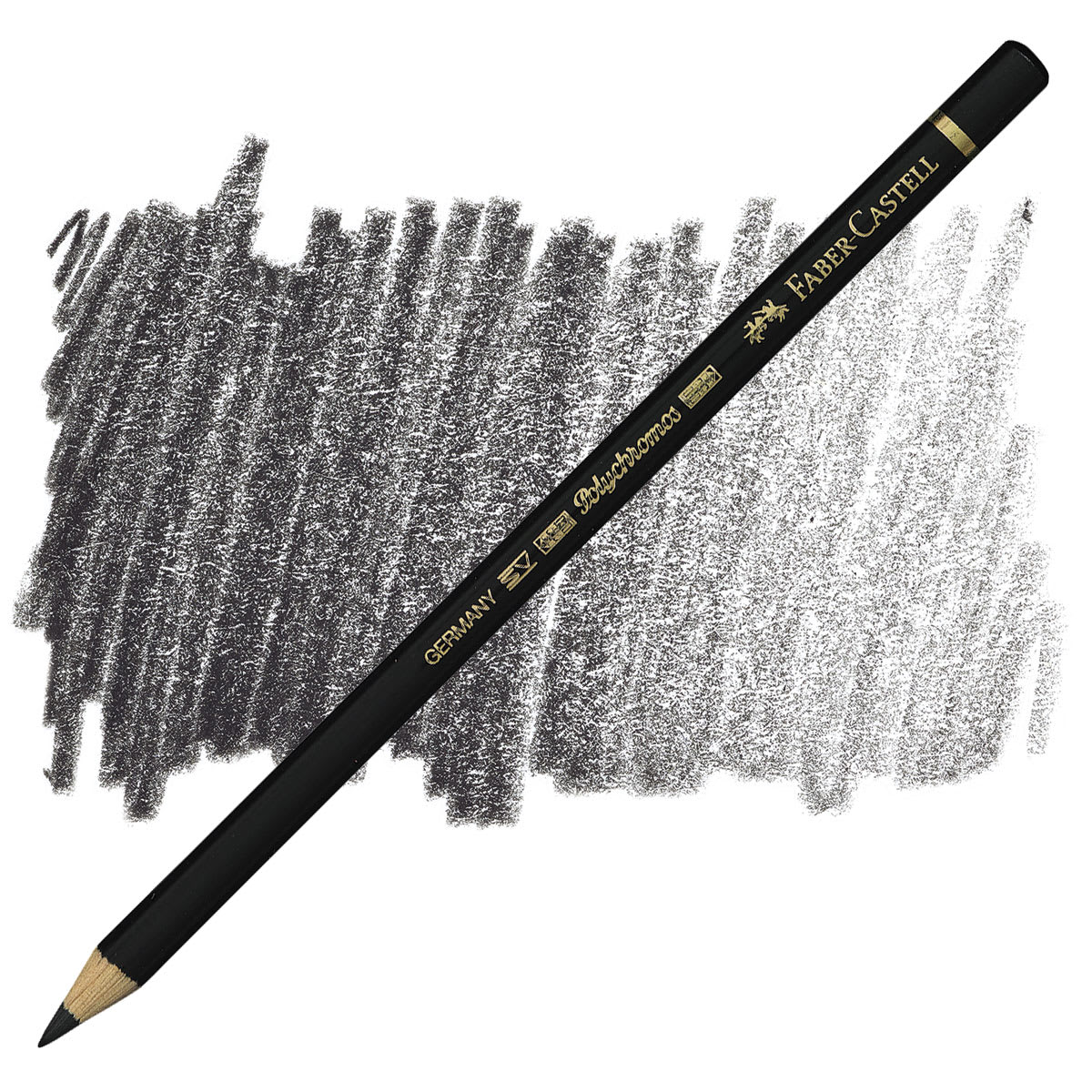 Faber-Castell Polychromos Pencil - Black pencil and swatch