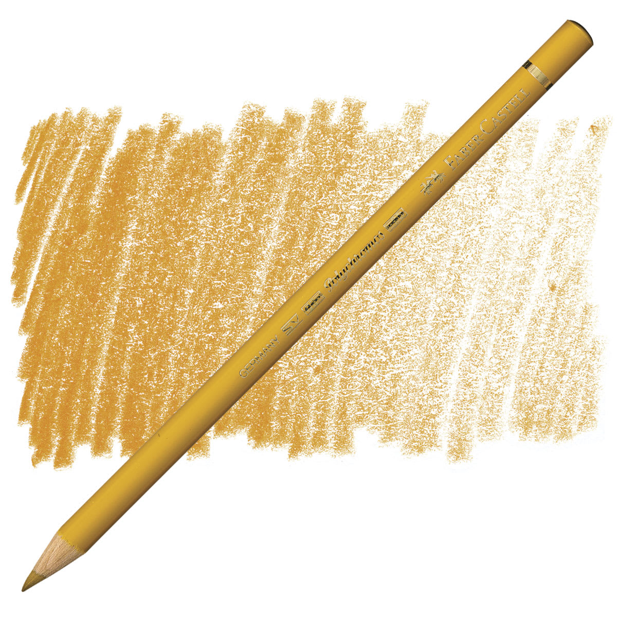 Faber-Castell Polychromos Pencil - Light Yellow Ochre pencil and swatch
