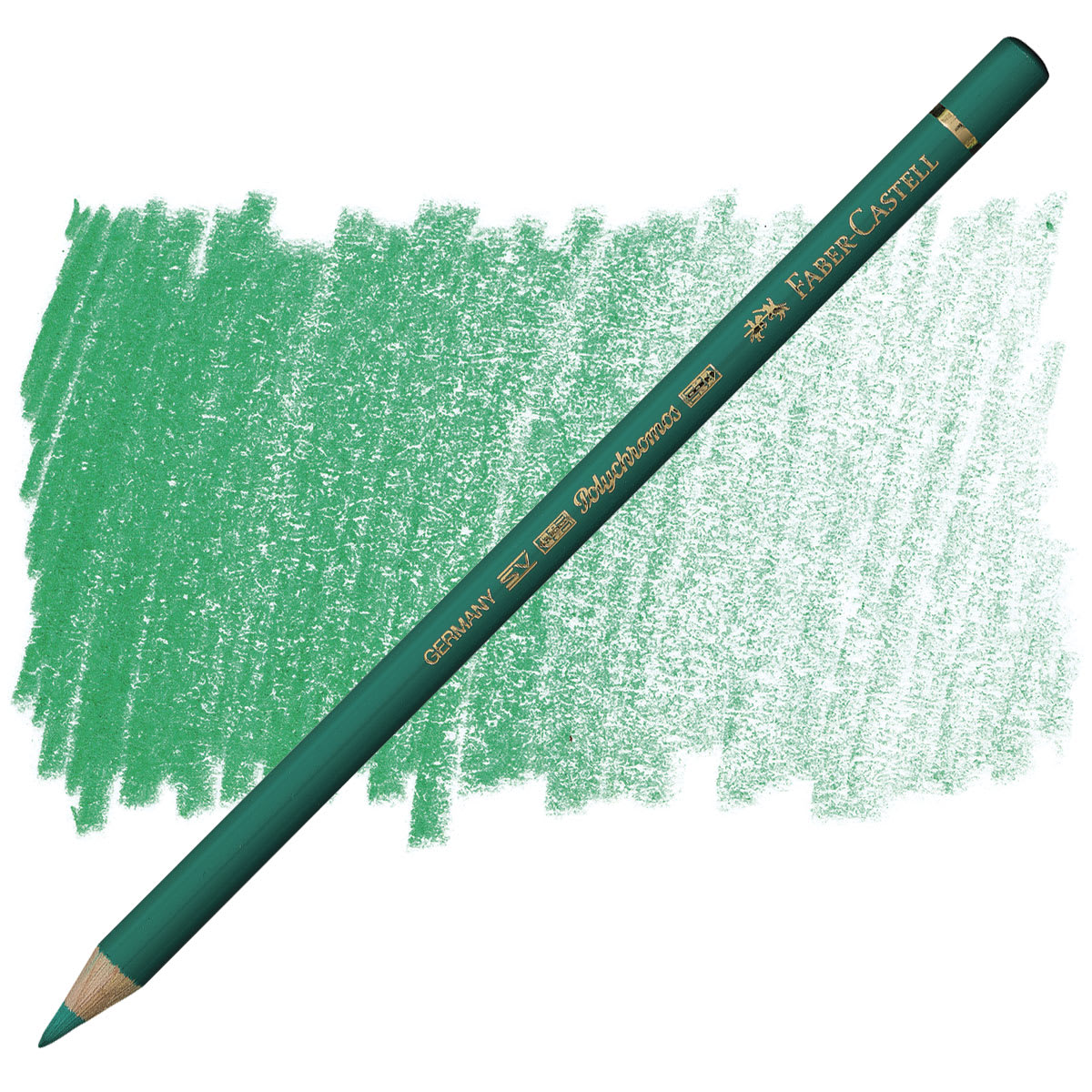 Faber-Castell Polychromos Pencil - Phthalo Green pencil and swatch