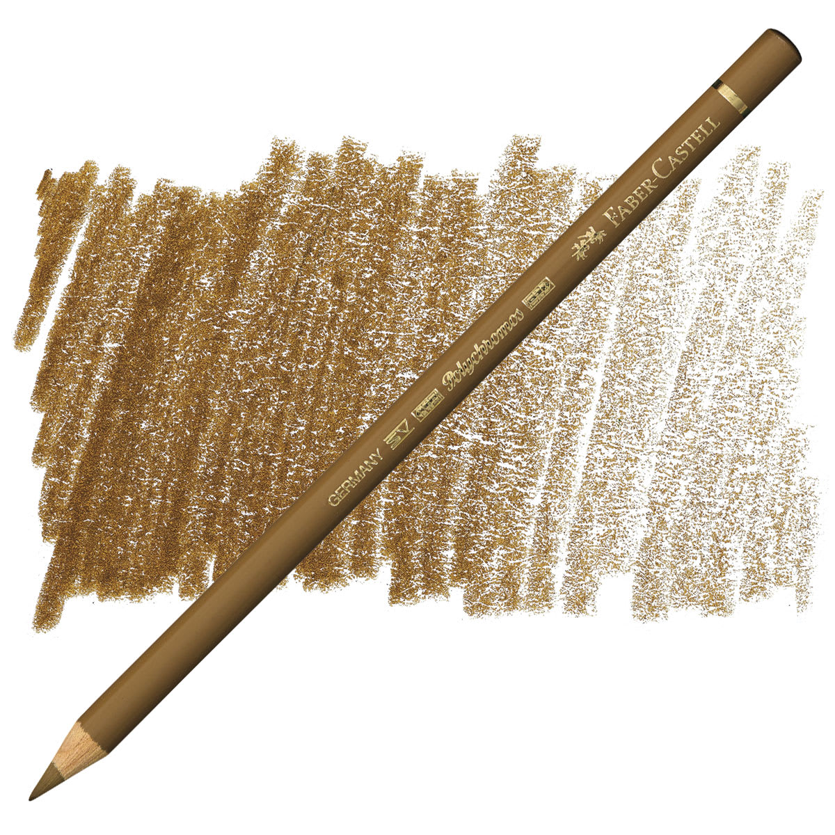 Faber-Castell Polychromos Pencil - Raw Umber pencil and swatch