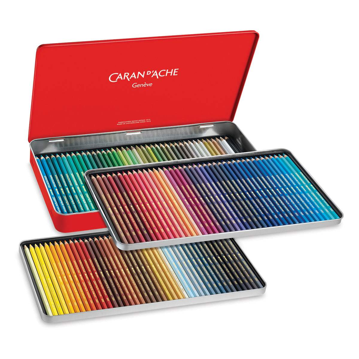 Caran d'Ache Supracolor Soft Aquarelle Pencils and Set of 120, inside package Caran d'Ache Supracolor Soft Aquarelle Pencils and Set of 120, inside package