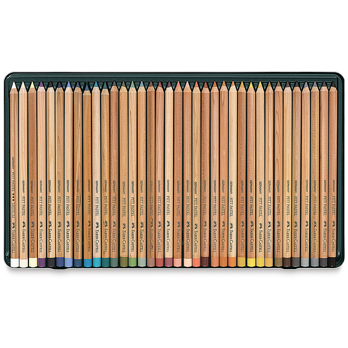 Faber-Castell Pitt Pastel Pencil Set - Assorted Colors, Tin Box, Set of 36, inside package