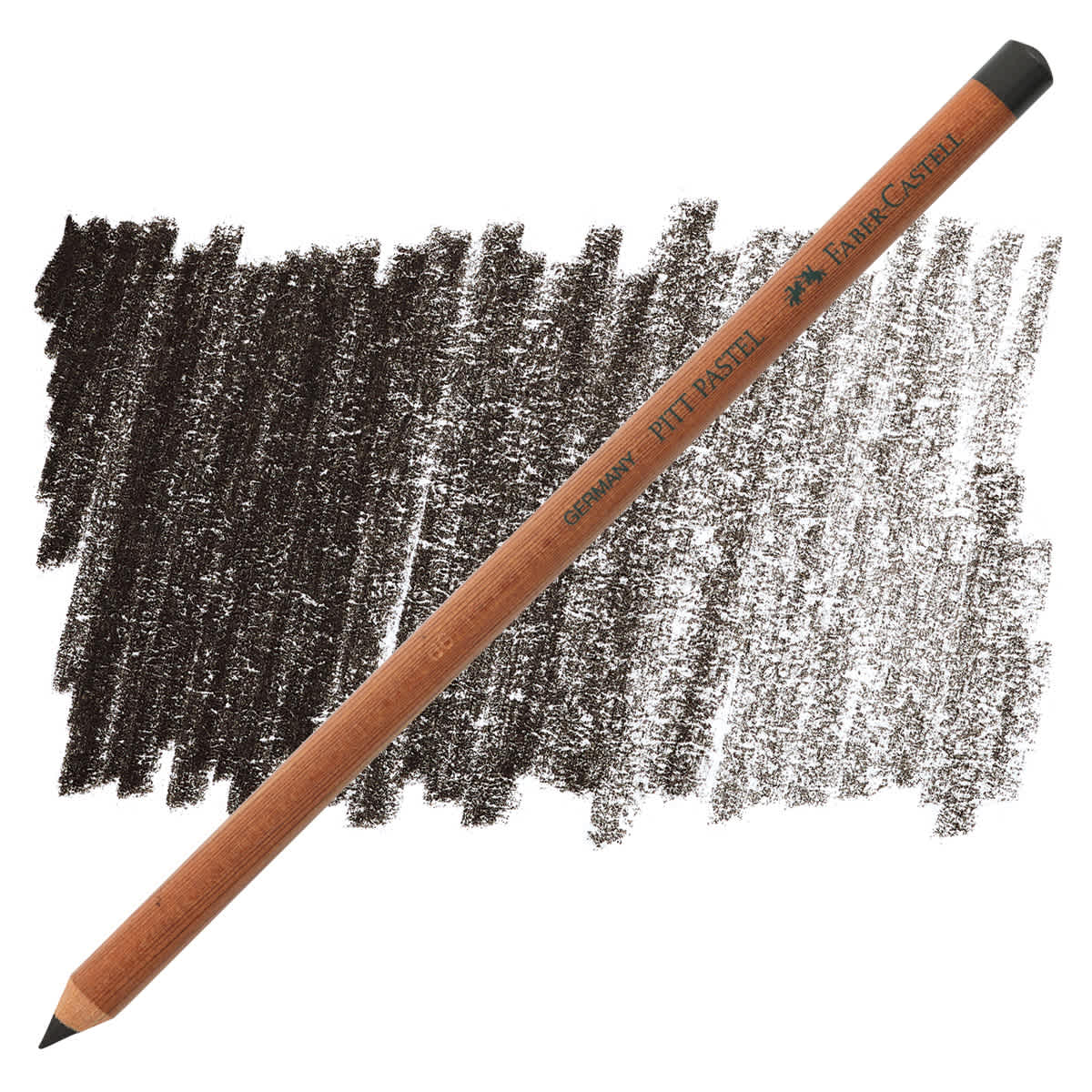 Faber-Castell Pitt Pastel Pencil - Dark Sepia pencil and swatch