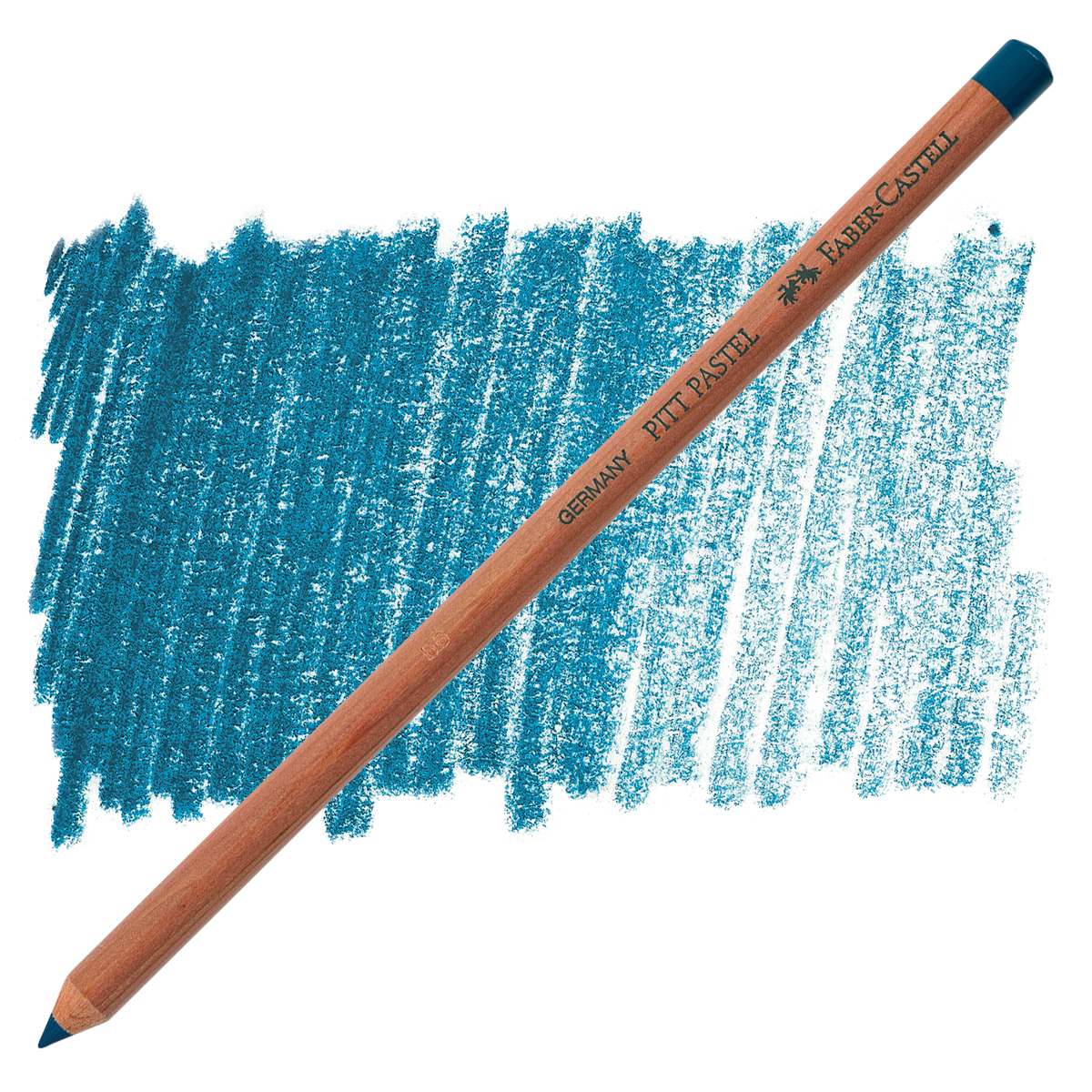 Faber-Castell Pitt Pastel Pencil - Helio Turquoise pencil and swatch