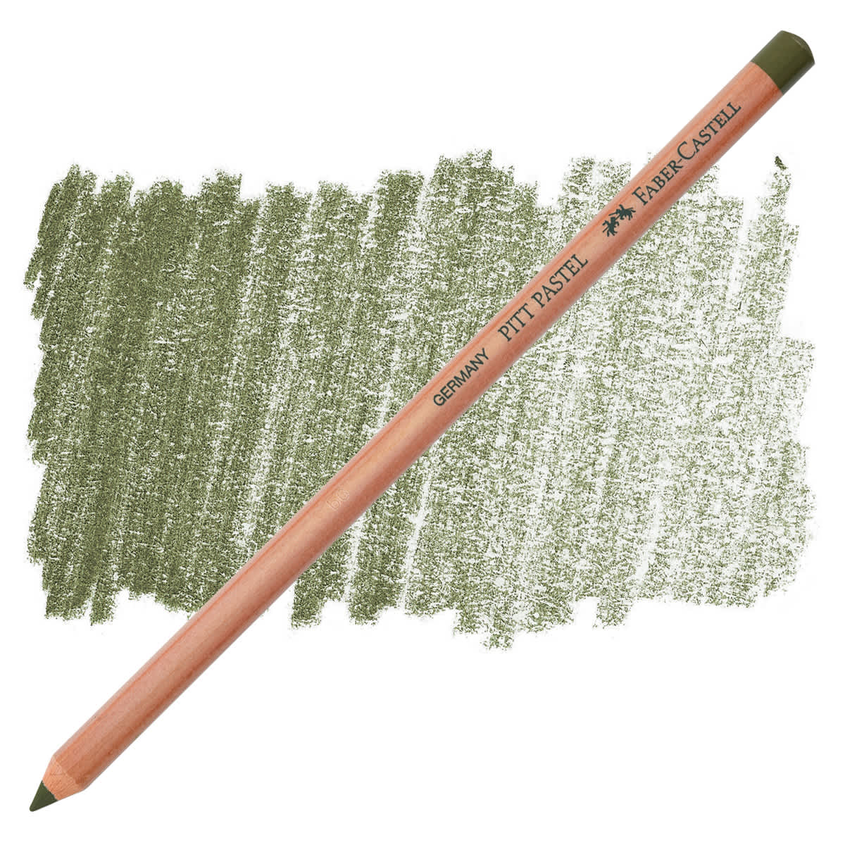 Faber-Castell Pitt Pastel Pencil - Olive Green pencil and swatch