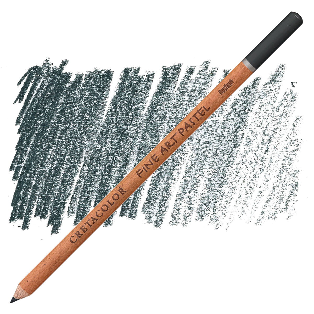 Cretacolor Fine Art Pastel Pencil - Black Gray pencil and swatch