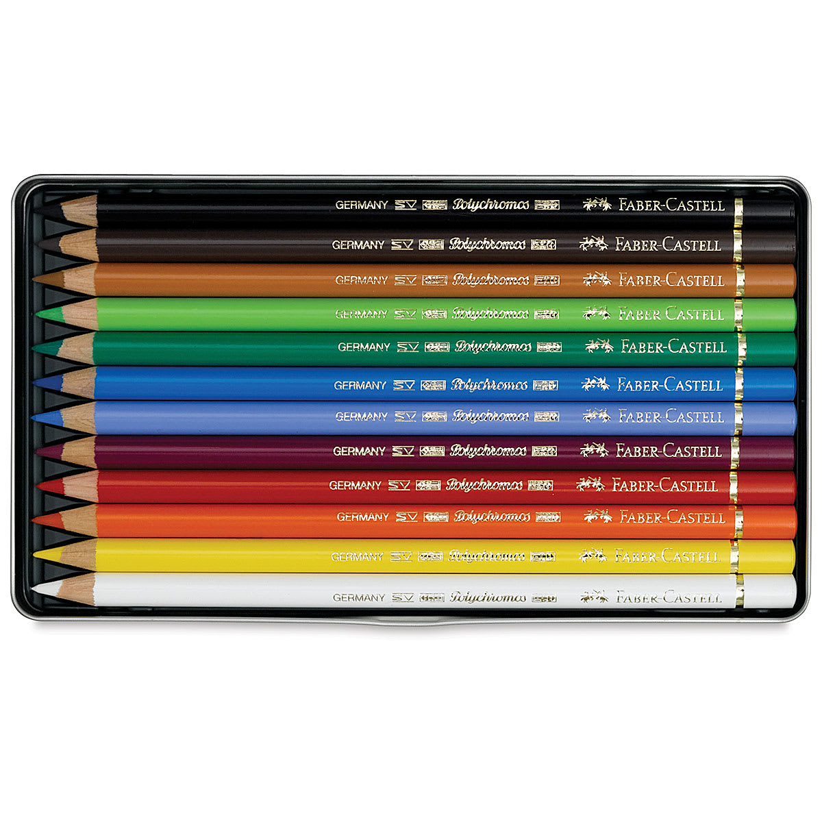 Faber-Castell Polychromos Pencil Set - Assorted Colors, Set of 12 (set contents)