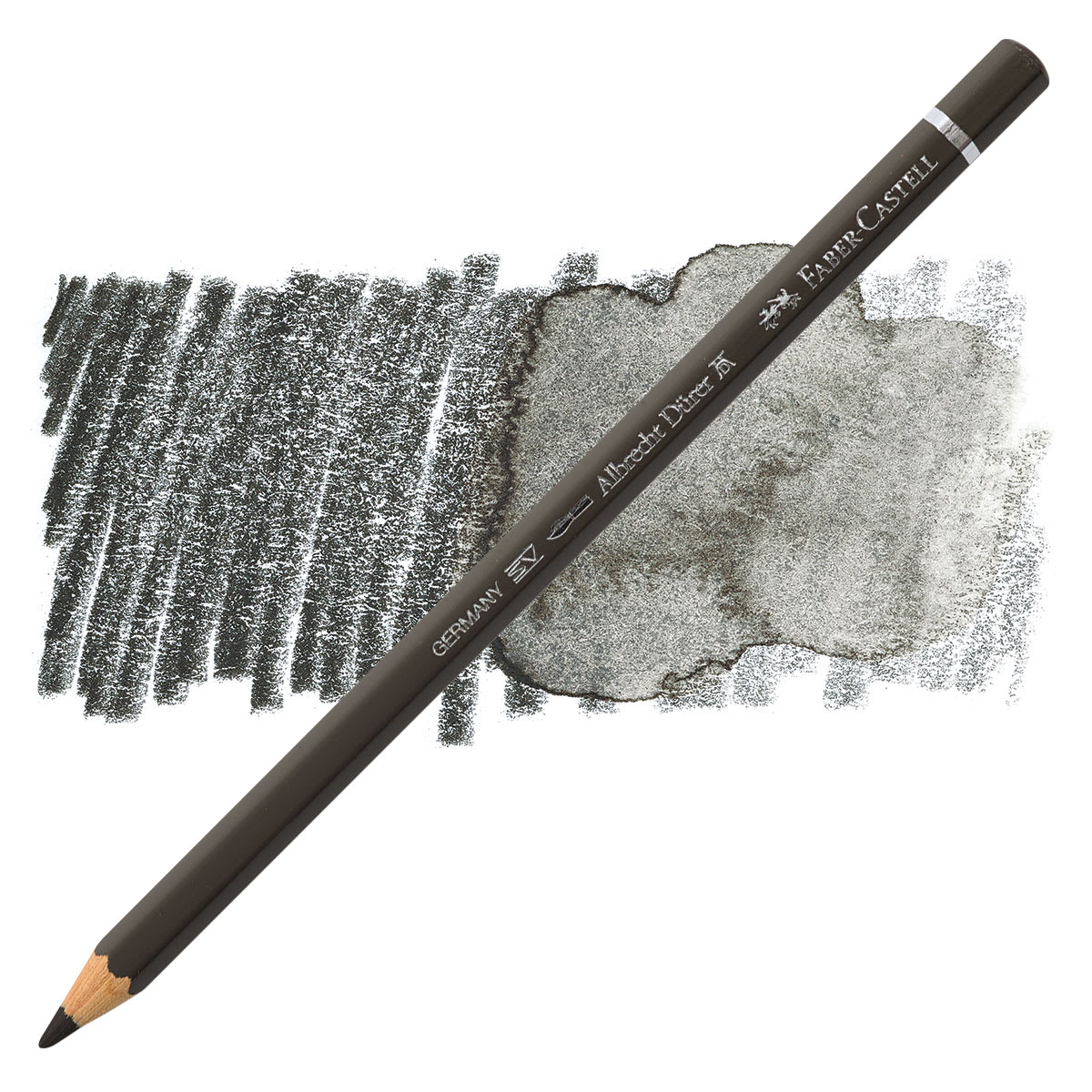 Faber-Castell Albrecht Durer Watercolor Pencil - Dark Sepia pencil and swatch