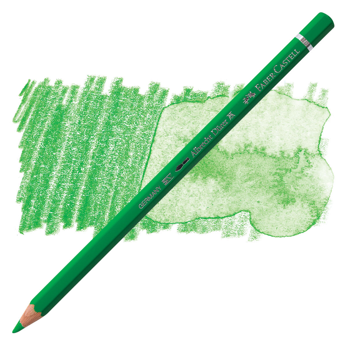 Faber-Castell Albrecht Durer Watercolor Pencil - Leaf Green pencil and swatch