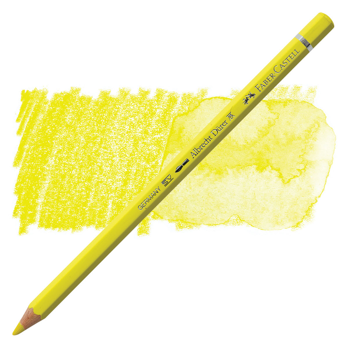 Faber-Castell Albrecht Durer Watercolor Pencil -     Light Cadmium Yellow pencil and swatch