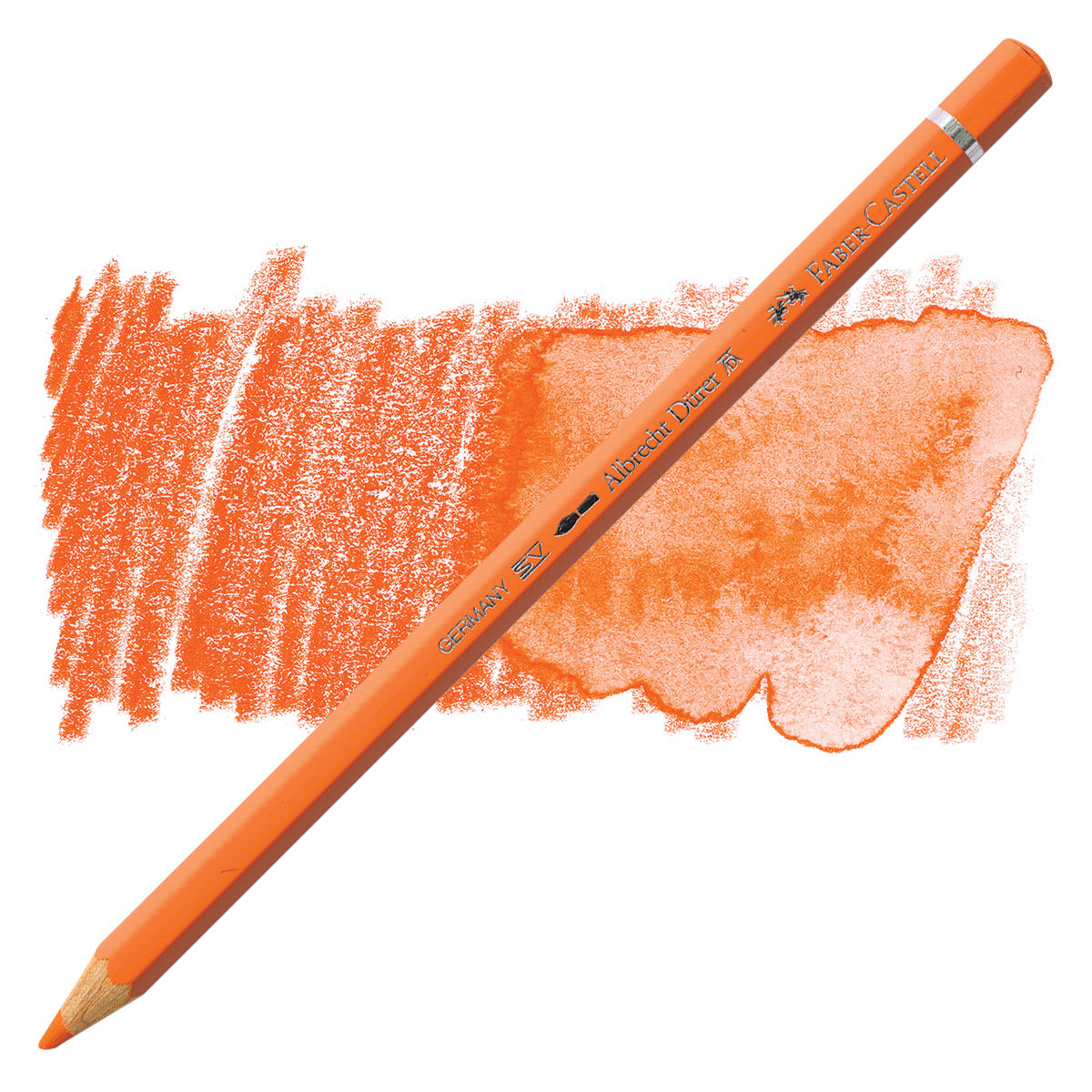 Faber-Castell Albrecht Durer Watercolor Pencil - Orange Glaze pencil and swatch