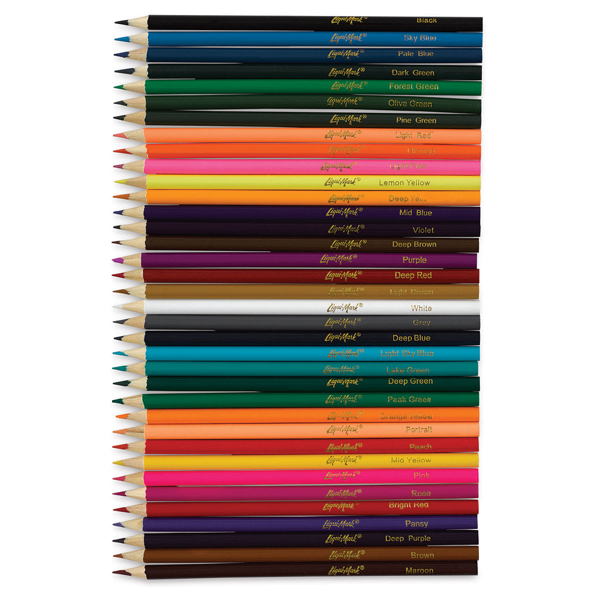 Liqui-Mark Colored Pencil Set - Assorted Colors, Set of 36 (set contents)
