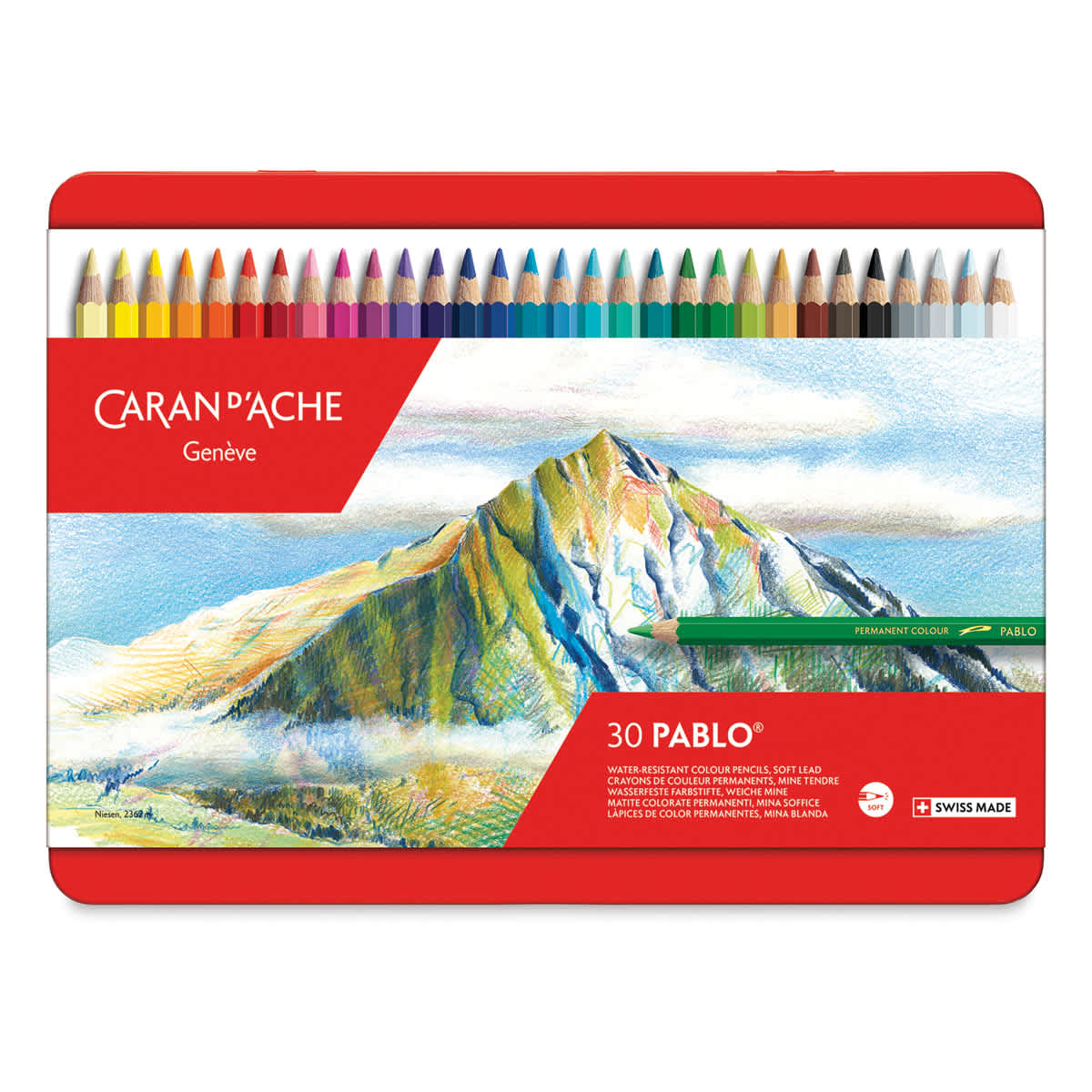 Caran d'Ache Pablo Colored Pencil Set - Assorted Colors, Set of 30, Front Cover