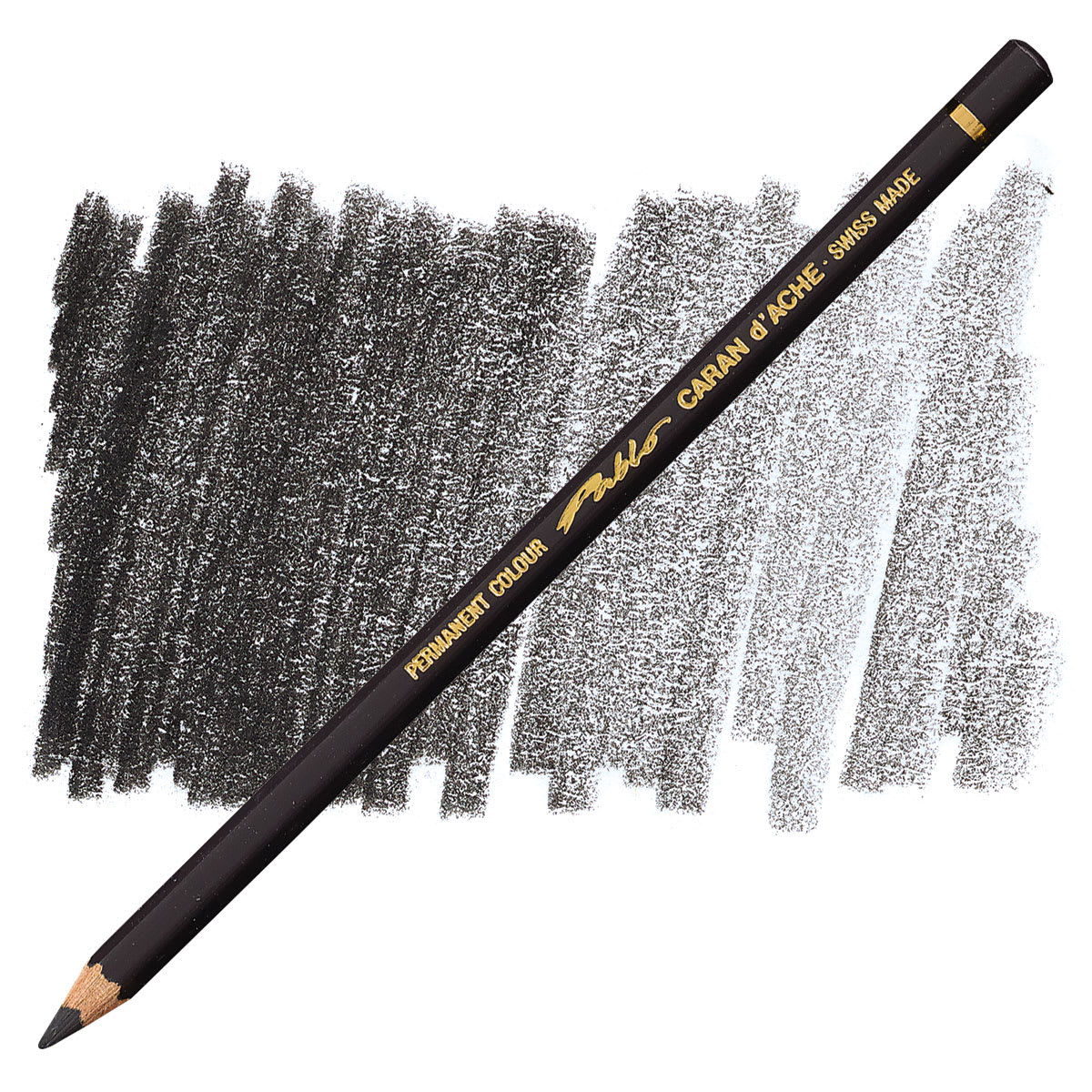 Caran d'Ache Pablo Colored Pencil - Charcoal Gray pencil and swatch