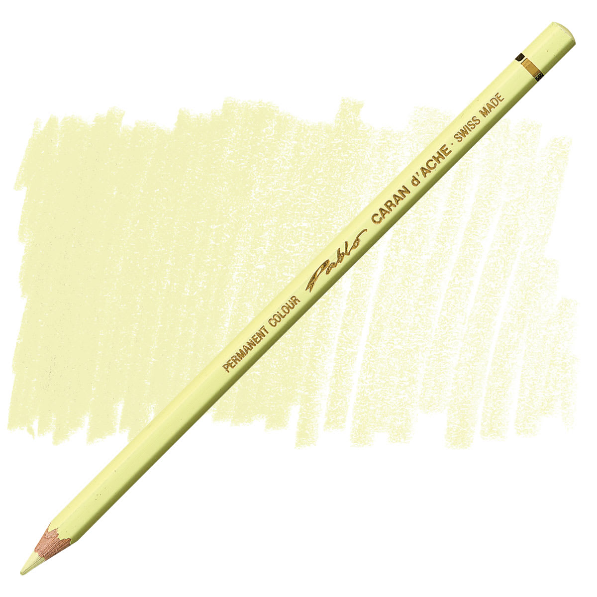 Caran d'Ache Pablo Colored Pencil - Pale Yellow pencil and swatch