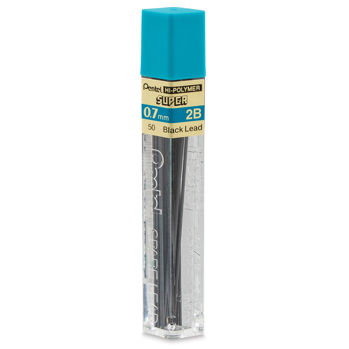Pentel Hi-Polymer Lead Refills - 0.7 mm, Black, 2B