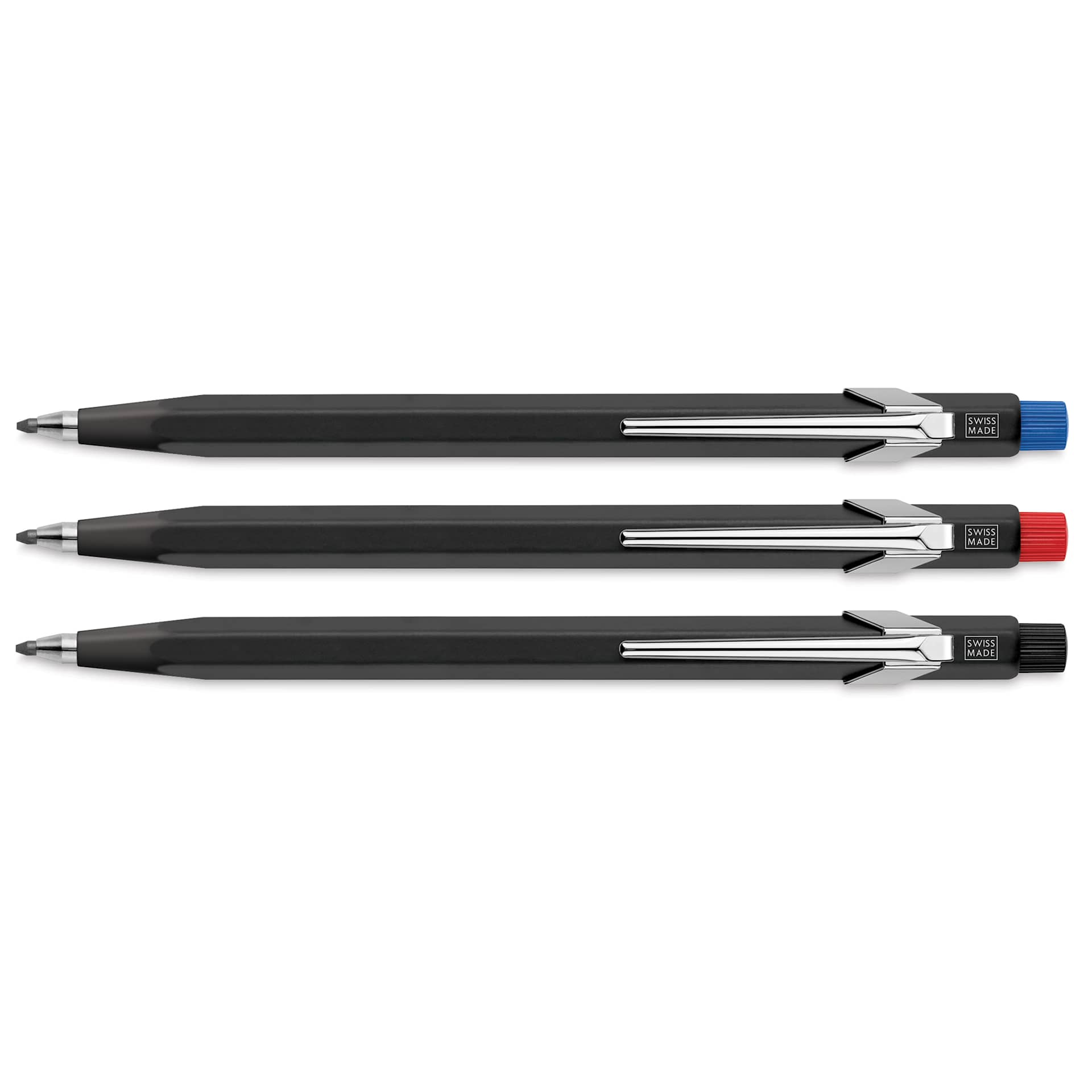 Caran d'Ache Fixpencil - three mechanical pencils with different caps (color randomly selected)