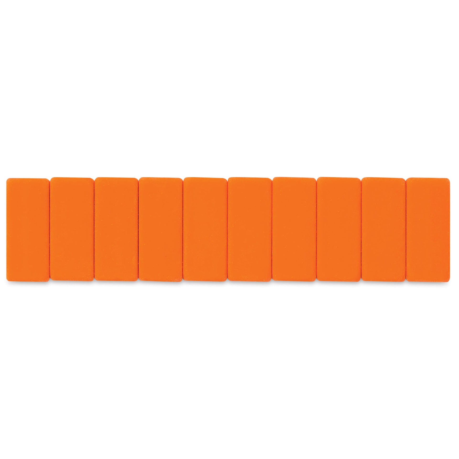 Blackwing Pencil Replacement Erasers - Orange, Box of 10 (out of package)