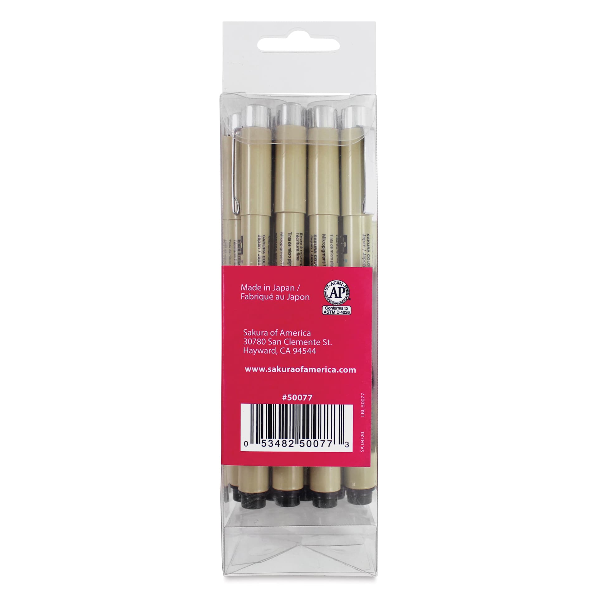 Sakura Pigma Micron, Brush and Graphic Markers - Set of 16, Black, Assorted Sizes, back of packaging Sakura Pigma Micron, Brush and Graphic Markers - Set of 16, Black, Assorted Sizes, back of packaging
