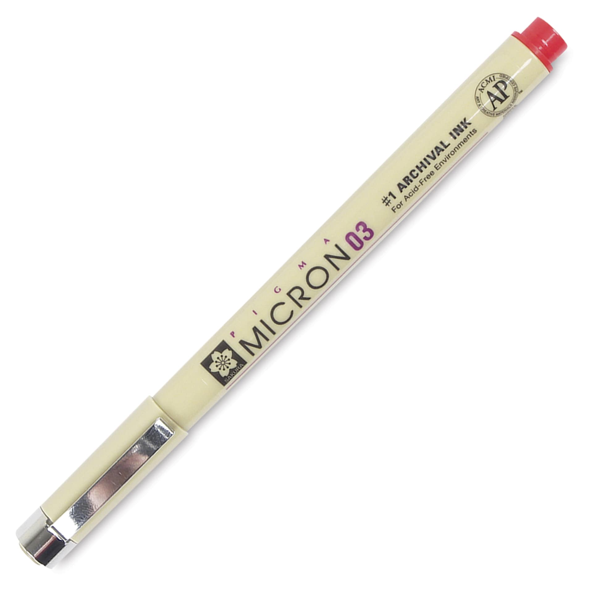 Sakura Pigma Micron Pen - Red, 03