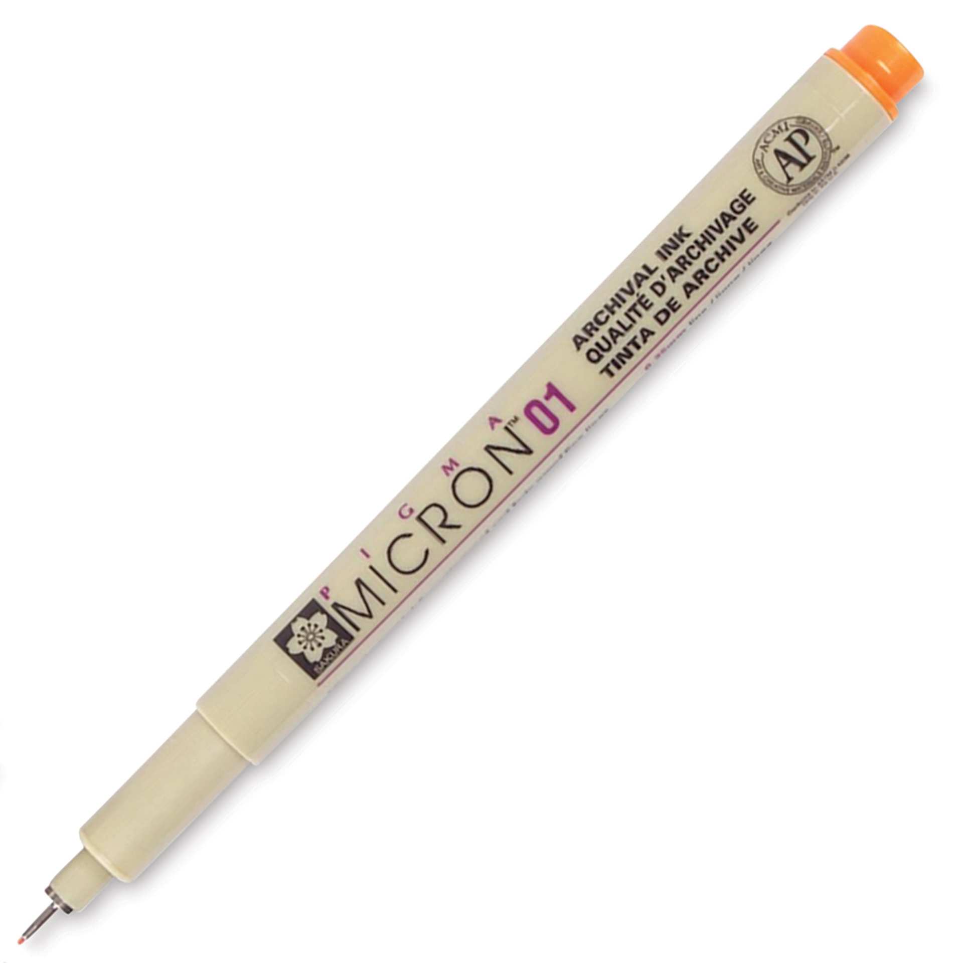 Sakura Pigma Micron Pen - Orange, 01