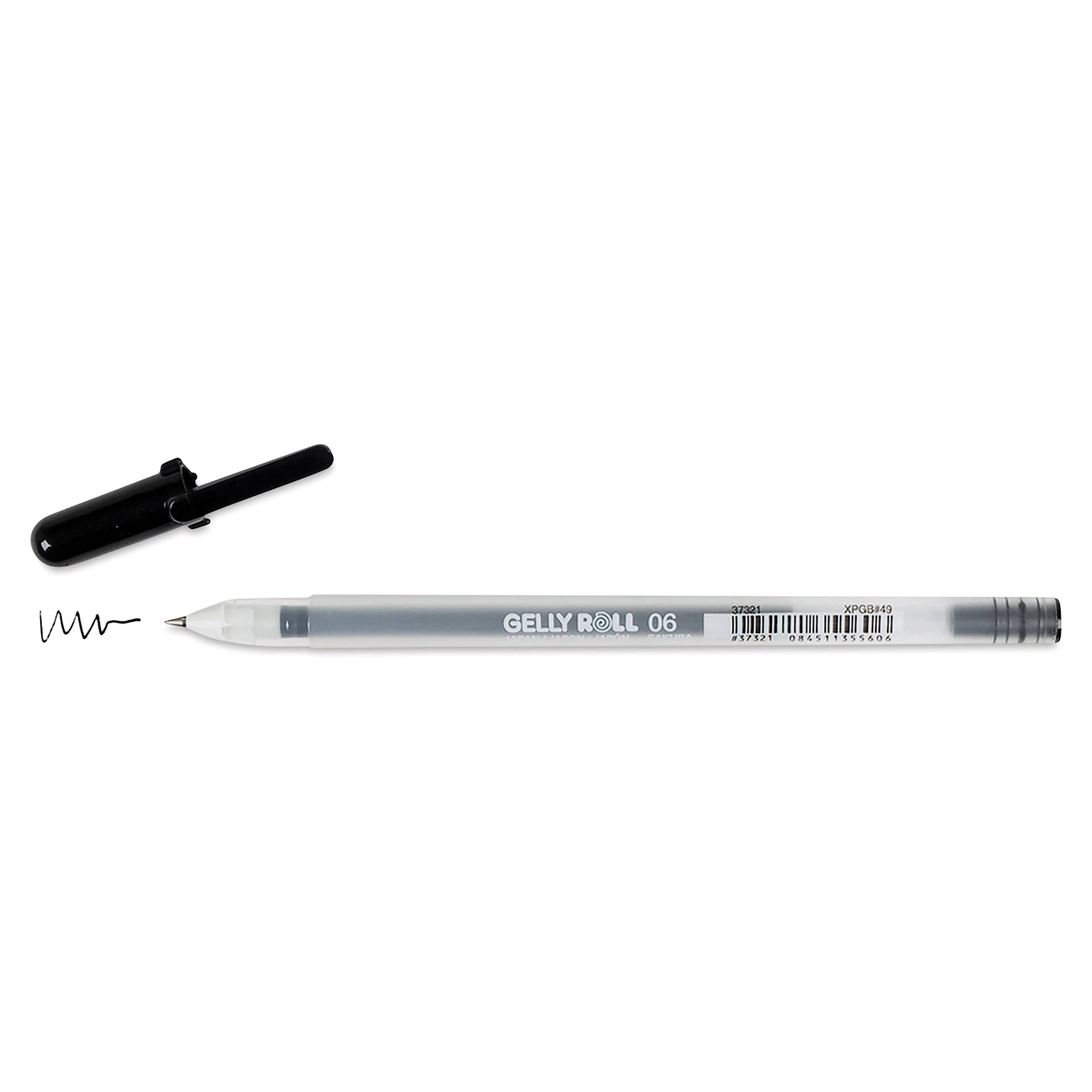 Sakura Gelly Roll Pen - Fine Point, Black, cap off