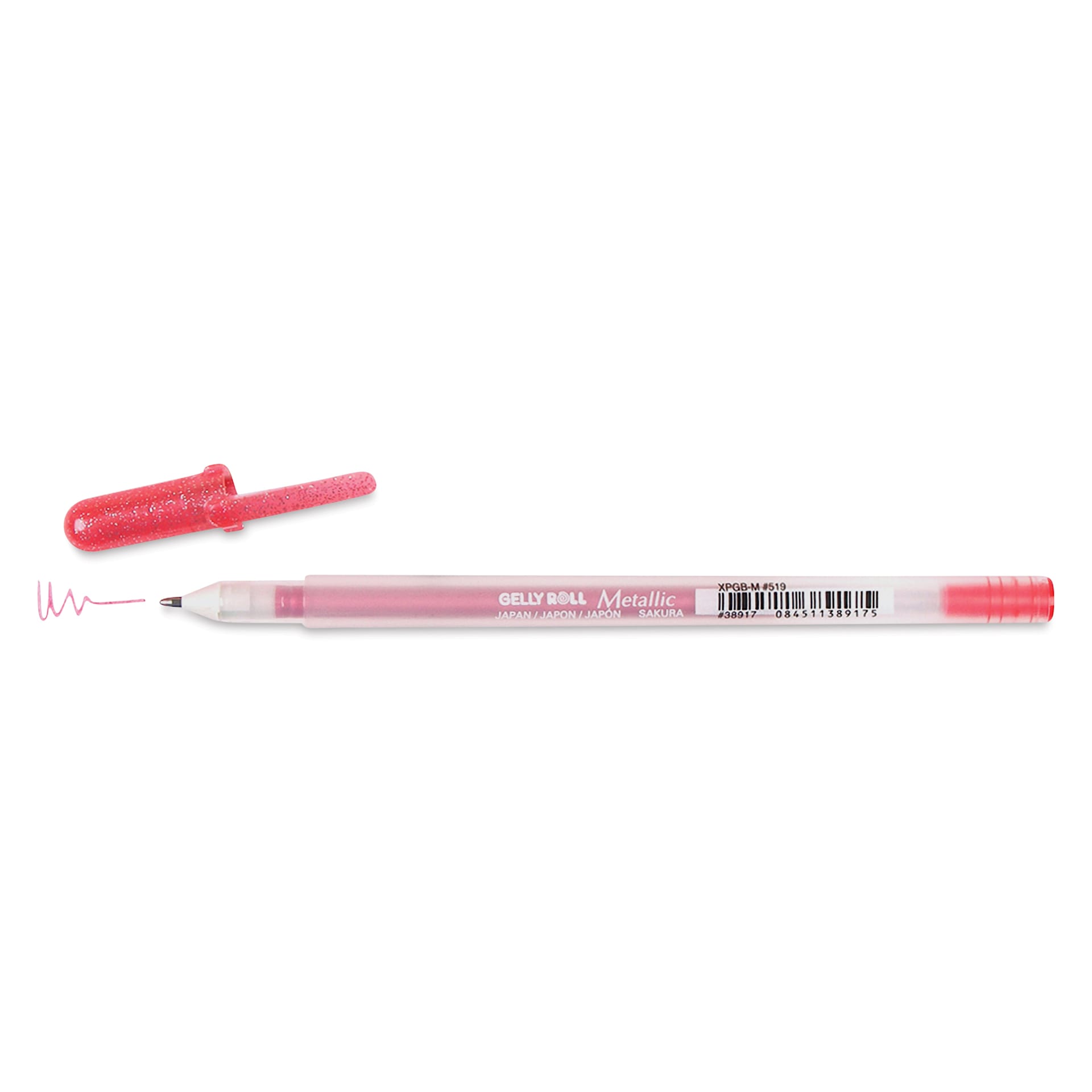 Sakura Gelly Roll Pen - Metallic Red, Medium Tip, cap off