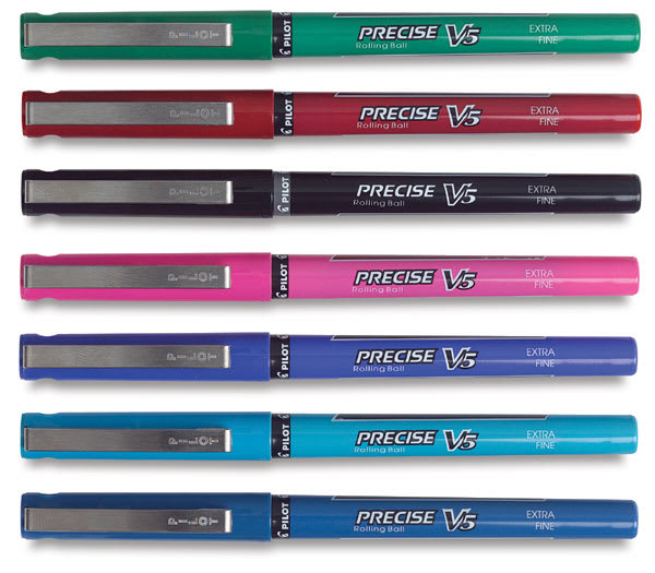 Pilot Precise V5 Pen Set - Assorted Colors, Set of 7