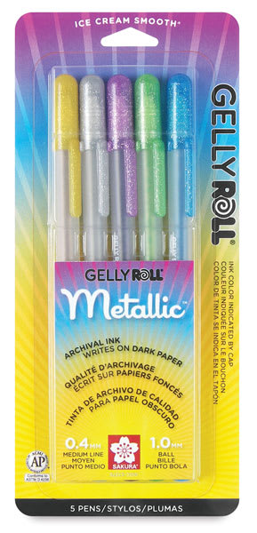 Sakura Gelly Roll Pen - Metallic Colors, set of 5 Sakura Gelly Roll Pen - Metallic Colors, set of 5