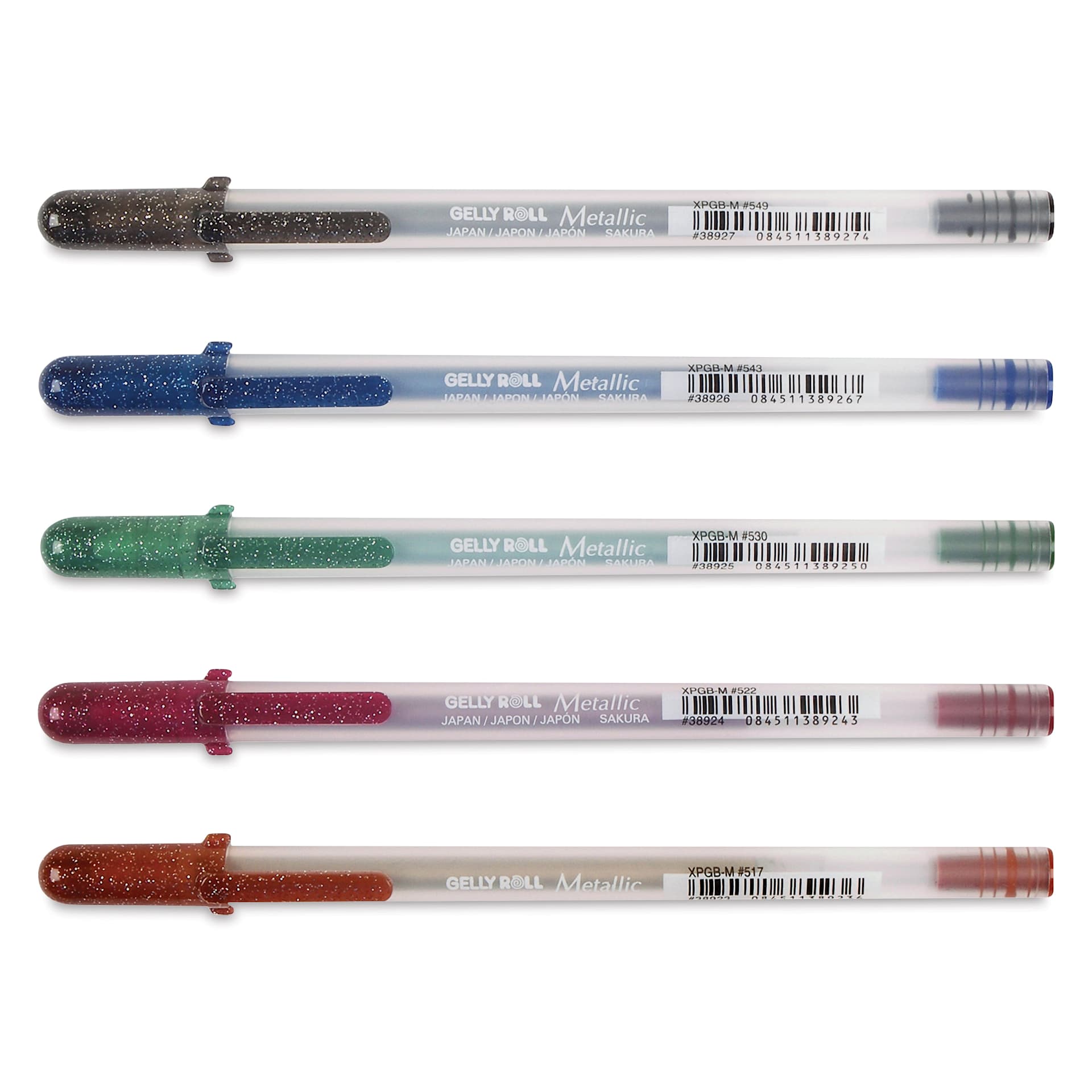 Sakura Gelly Roll Pens - Dark Metallic Colors, Medium Tip, Set of 5